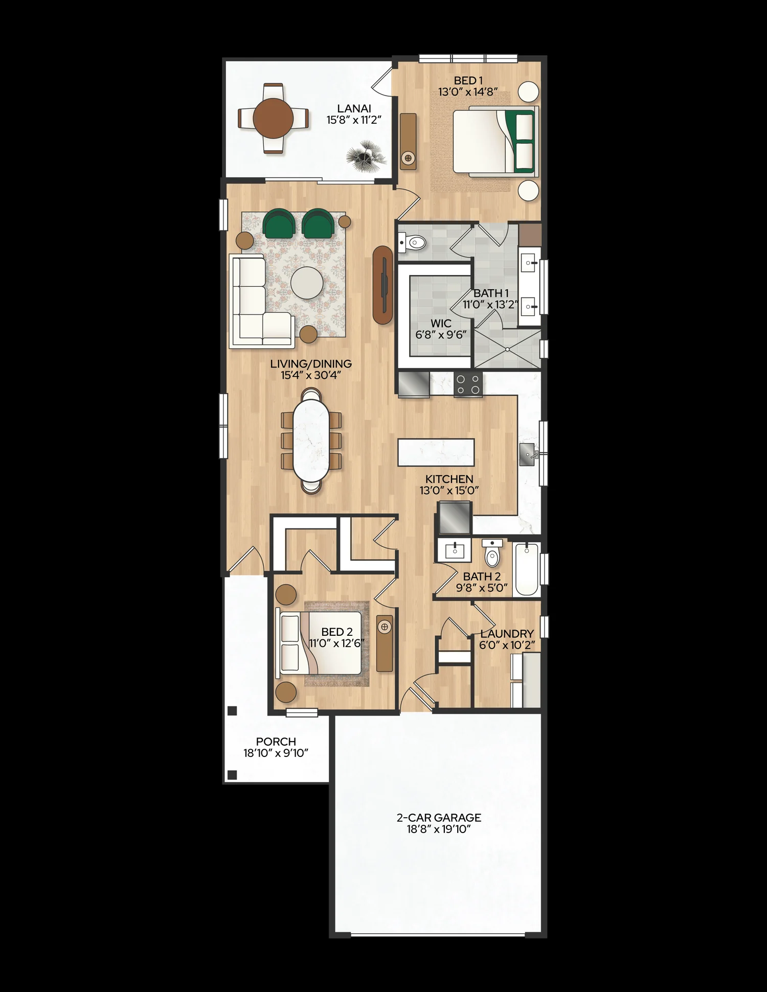 Floor plan of the Oasis