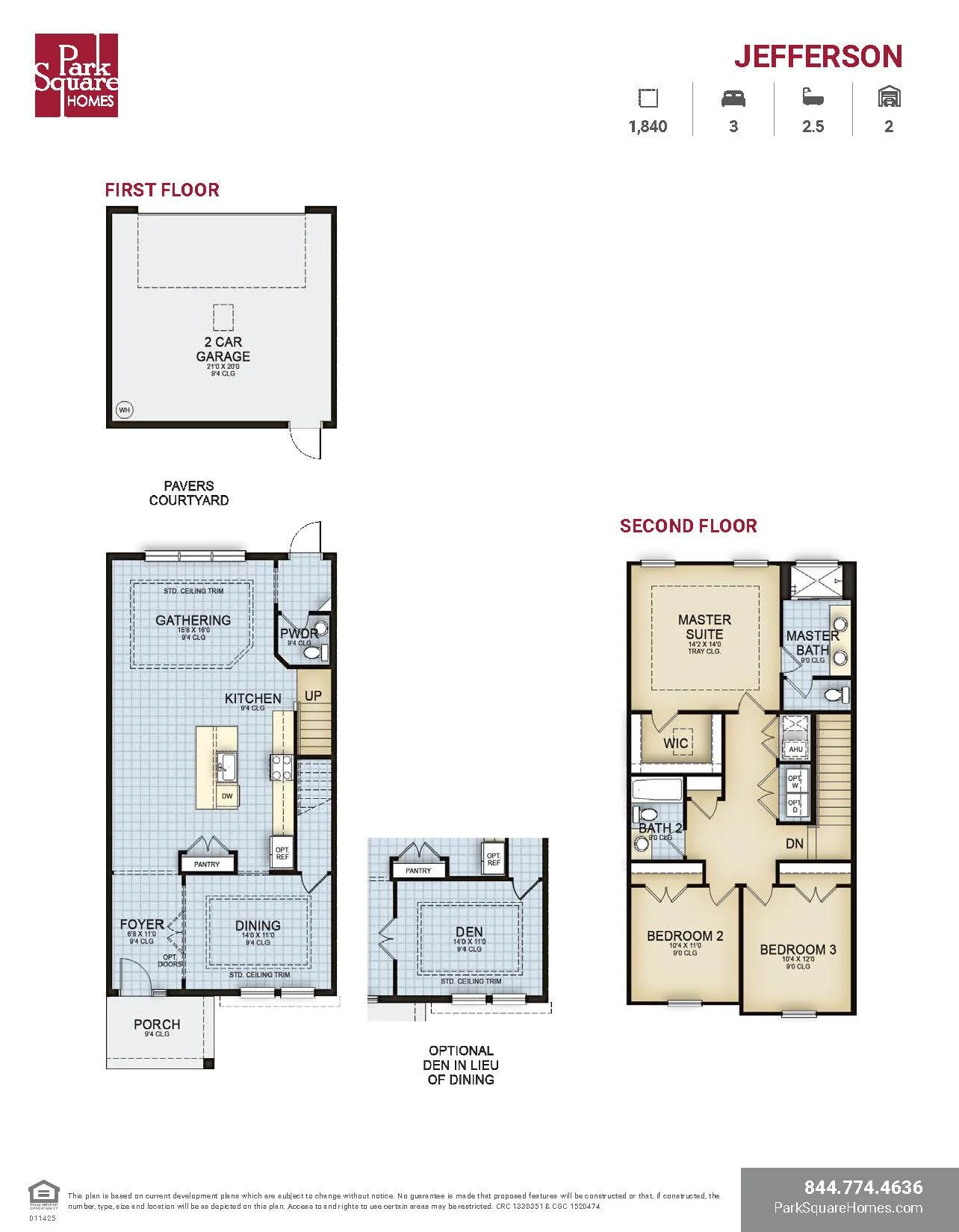 Floor plan of the Jefferson
