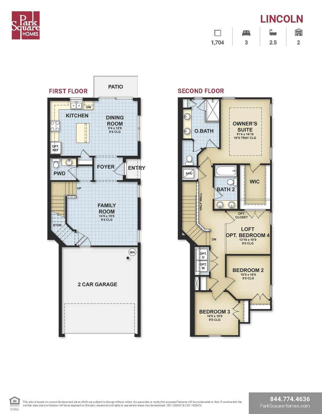 Floor plan of the Lincoln